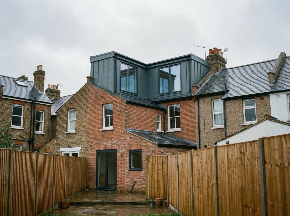 Completed house extension in Hampstead area